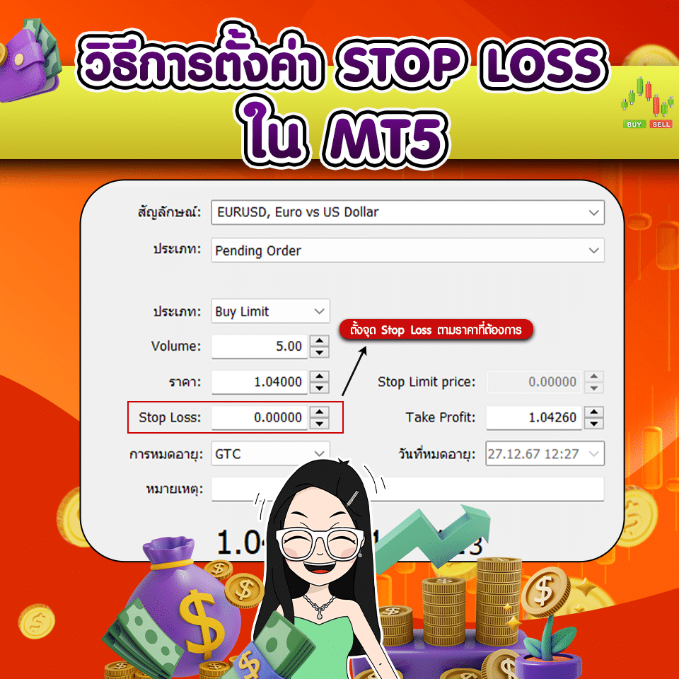 ตั้งค่า Stop Loss ใน MT5 วิธีการตั้งค่า Stop Loss ใน MT5