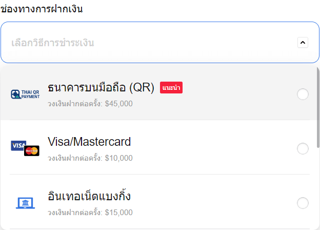 ช่องทางการฝากถอนเงินของ Mitrade ช่องทางการฝากถอนเงินของ Mitrade