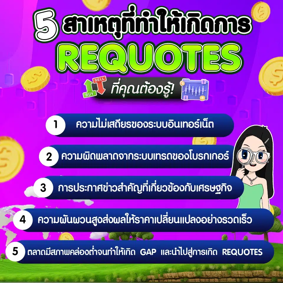 สาเหตุที่ทำให้เกิด Requotes สาเหตุที่ทำให้เกิด Requotes มีอะไรบ้าง?